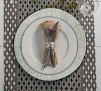 Lightnpro Handmade Beaded Placemats Set of 4 – 13" Round Silver Charger Mats, Handcrafted Artisan Table Accessories, Elegant Decorative Dining Table Décor for Weddings, Celebrations & Home Gatherings - Image 5