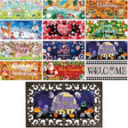 12Pcs Doormat Inserts Seasonal Entrance Doormats Interchangeable Welcome Doormats Welcome Mat Outdoor for Fall Christmas Front Door Outdoor Indoor 22in x 10in All Season and Holiday Vivid by Tangren