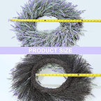 24 Inch Spring Wreaths for Front Door, Artificial Lavender Wreath with Welcome Sign and Hanger, Purple, for Spring, Summer, Autumn, Winter, Indoors, Outdoors, Corridors, Offices - Image 5