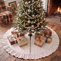 Sosation 60 Inch Vintage Christmas Tree Skirt Red White Striped by Sosation