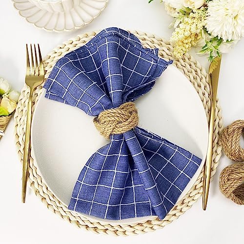 WINGFISH Woven Napkin Rings Set of 50 Farmhouse Burlap Jute Napkin Rings Bulk for Dinning Table, Nautical Napkin Ring Holders Table Decor for Party Gathering Banquet Wedding Birthday - Image 5