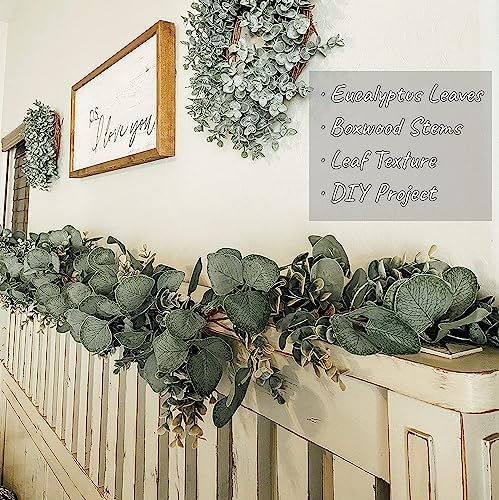 Ouddy Decor 2 Pack Eucalyptus Garland Lush Artificial Greenery Faux Vines - Image 5
