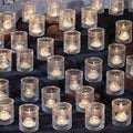 Clear Votive Candle Holders Set of 48- Glass Tealight Candle Holders Bulk by DARJEN