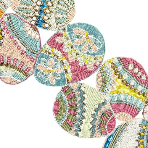 Enliven Easter Beaded Table Runner, Easter Runner for Table, Handmade Beaded Table Runners 13x36 inches by Enliven