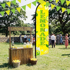 HunnmingRe 2 Set 15ft Lemonade Feather Flag Kit, Large Advertising Swooper Flag Banner with Aluminum & Fiberglass Poles and Ground Stakes, High-Visibility Outdoor Sign for Business, Store - Image 6