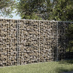 vidaXL Gabion Basket with Cover 59.1"x39.4"x39.4" Galvanized Iron - Image 2