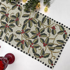 Enliven Handmade Beaded Table Runner, 13x36 Inches Lightweight Decorative Table Runner, Perfect for Dining/Wedding/Party/Everyday Use & Easy to Clean, Elegant Floral Beaded Runner (Multicolor) by Enliven