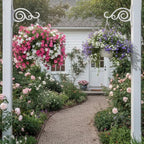 2 Pcs Hanging Plant Brackets 11.25'', Heavy Duty White Cast Iron Wall Hooks - Image 2