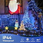 JMEXSUSS 400 LED Blue and White Christmas Lights Indoor Outdoor with Remore - Image 5