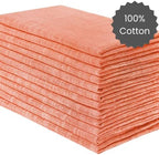 Cotton Clinic 12 Pack Farmhouse Style Slub Textured 18x18 Cloth Dinner Napkins, 100% Cotton for Everyday Use and Events - Soft and Durable Cocktail Napkins, Wedding Dinner Napkins - Coral Peach - Image 3