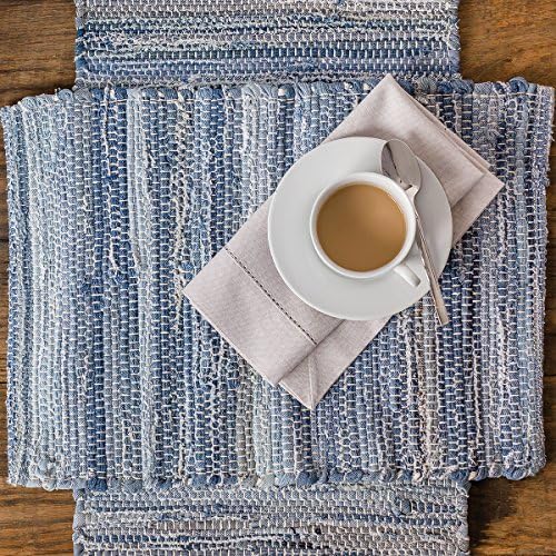 Denim Rag 100% Cotton Vintage Boho Set of 6 Placemats 13" x 19" - Image 5