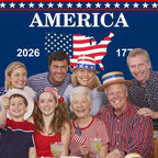 4th of July Backdrop Decorations 250th Anniversary USA Flag Patriotic Backdrop 20x10ft Banner Independence Day Photography Background Theme Party Decorations Supplies Photo Studio Props - Image 4