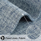 homing Faux Cotton Linen Placemats Set of 6, Cloth Dining Table Mats - Image 2