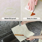 Homaxy PU Faux Leather Placemats for Dining Table, Set of 12, Beige - Image 4