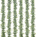 Lvydec 6 Pack Artificial Eucalyptus Garland, Fake Eucalyptus Greenery Garland Wedding Backdrop Arch Wall Decor, 6 Feet/Strand Fake Hanging Plant for Table Festival Party Decoration by Lvydec