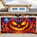 Halloween Garage Door Banner 7x16ft, Gothic Evil Pumpkin Monster by LEIWEIHOPE
