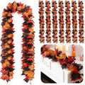 Janinka 12 Pack Fall Leave Garland 5.7 ft Hanging Vines Black Red by Janinka