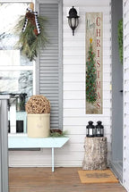 Mery Christmas Tree Sign for Front Door, 4ft Tall Porch Decor, Vertical Wooden Signs Porch, Rustic Farmhouse Wood Decorations Outdoor - Image 2