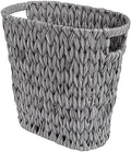 GRANNY SAYS Bathroom Trash Can, Wicker Waste Basket for Bathroom, Gray by GRANNYSAYS