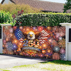 7 * 16FT Eagle flag God Bless The USA Garage Door Cover Decorations Independence Day Garage Door Banner for Outdoor Indoor Patriot Party Photography Backdrop - Image 2