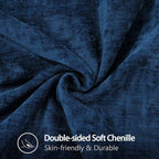 decorUhome Soft Chenille Throw Pillow Covers 24x24 Set of 2 Poseidon - Image 2