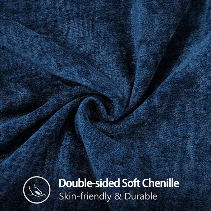 decorUhome Soft Chenille Throw Pillow Covers 24x24 Set of 2 Poseidon - Image 2