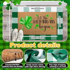 Moucuny 2 Pcs St. Patrick's Day Doormat Outdoor, Shamrock Theme, Non-Slip - Image 3