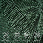BATTILO HOME Dark Green Throw Blanket for Couch, 60"x80" - Image 7