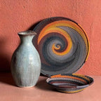 Fair Trade Zulu Telephone Wire 9" Platter Bowl, Cove Multicolor, Handwoven by African Makers, Each One Varies - Image 5