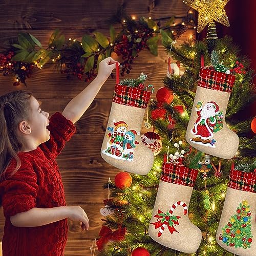Glimin 9 Sets Christmas Diamond Art Stocking 5D - Image 6