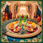 SiliFine 2 Pcs Diwali Table Decorations Peacock Indian Decor Resin Festival of Lights Happy Diwali Holiday Party Decoration for Home Dipawali Pooja Fireplace Decor Wedding Favors Housewarming Gifts - Image 3