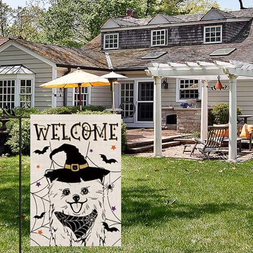 Seasonal Garden Flags Pomeranian Double Sided Flags Set of 11 Holiday Farmhouse Indoor Outdoor Yard Lawn Christmas Gifts Decorations 12.5x18 Inch - Image 5