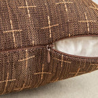 MIULEE Pack of 2 Decorative Burlap Linen Euro Sham Brown Throw Pillow Covers Modern Farmhouse Vintage Pillowcases Rustic Woven Textured Cushion Cover for Sofa Couch Bed 26x26 Inch Dark Coffee - Image 3
