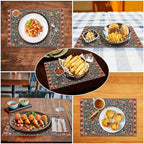 William Morris Retro Plant Pattern Floral Placemats, William Morris Art Print Table Mats, Tabletop Dining Room Kitchen Decoration 18" L x 12" W *6 PCS - Image 6