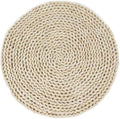 Round Woven Natural Corn Husk Placemat - Handmade Straw Braided Heat Resistant Non-Slip Table Mat for Kitchen Dining Table (20 Inch), TRYMPBZCD16 by MOJIU