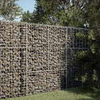 vidaXL Gabion Basket with Cover 39.4"x19.7"x59.1" Galvanized Iron - Image 2