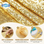 Sequin Table Runner, Gold, 12 x 72 Inch, 6 Pack - Image 2