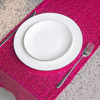 Hot Pink Sequin Table Runner 12 Pack, 12''x72 Glitter Table Runner - Image 4