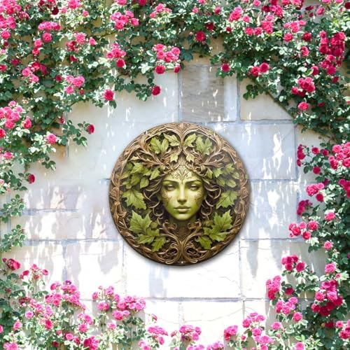 KVTTOZA 2PCS 2D Outdoor Metal Wall Art, 11.8Inch Tree Woman Man Wall Decors Gardens Guardian Decor Wall Art Plaque for Indoor Outdoor Room Garden Porch Fence Decor - Image 2