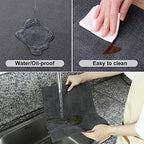 Homaxy PU Faux Leather Placemats for Dining Table, Set of 8, Dark Grey - Image 4