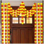 10 Pieces Golden Yellow Marigold Garland 5ft Faux Flowers Indian Decorations for Pooja Dia De Los Muertos Diwali, Events, Weddings - Yellow Orange by VisittheFLOWERIA