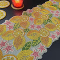 Enliven Handmade Lemon & Leaves Beaded Table Runner, 13x36 Inches Lightweight Decorative Table Runner, Perfect For Dining/Wedding/Party/Everyday Use & Easy To Clean, Elegant Beaded Runner (Multicolor) by Enliven