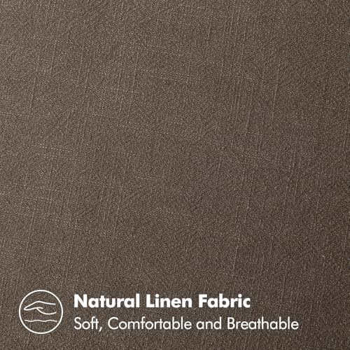 MIULEE Decorative Linen Pillow Covers 20x20 Inch Coffee - Image 3