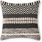 · REDEARTH · Textured Handwoven Throw Pillow Cases - Char Delineate Black - Image 3