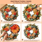 WANNA-CUL 24 Inch Fall Hydrangea Peony Wreath Front Door Wreath - Image 3
