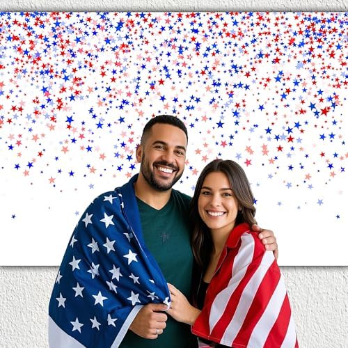 4th of July Backdrops for Photography Independence Day Background 12x10 FT Patriotic Theme Party Decor USA Patriotic National Veterans Memorial Day Holiday Photo Props - Image 2