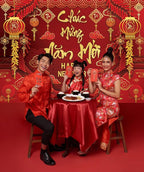 Happy Vietnamese New Year Backdrop 10x8FT 2026 Vietnamese Lunar New Year Photography Background 2026 TET Decorations Kids Family Photoshoot Studio Props - Image 5