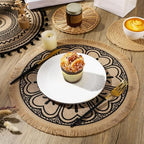 15 Pcs Boho Wall Basket Decor Woven Rattan Seagrass Wall Decor Hanging Rustic Farmhouse Round Handmade Wicker Decoration, Western Art for Living Room Kitchen Bedroom Home Nursery - Image 5