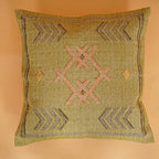 Indian Cotton Cushion Cover Sabra Kilim Pillow Cover Designer Decorative Sofa 18x18 Inche Handwoven Cushion Case for Farmhouse Home Decor Spring Decorative Pillow (Pattern 2) - Image 3