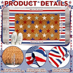 Moucuny 2 Coir Outdoor Mat,Non Slip, 24'' X 35'',16'' X 28'', Star - Image 4